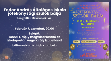 Jótékonysági iskolai szülők bálja