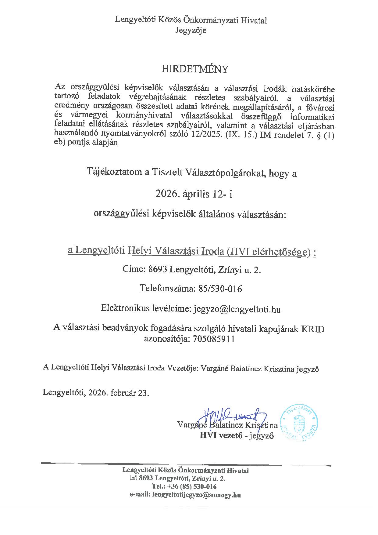 Választási szervek