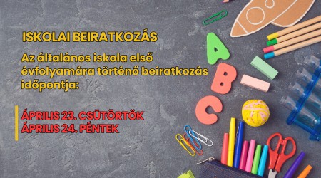 Általános iskolai beiratkozás