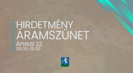 Tervezett áramszünet április 22-én