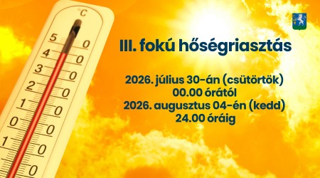 III. fokú hőségriadó